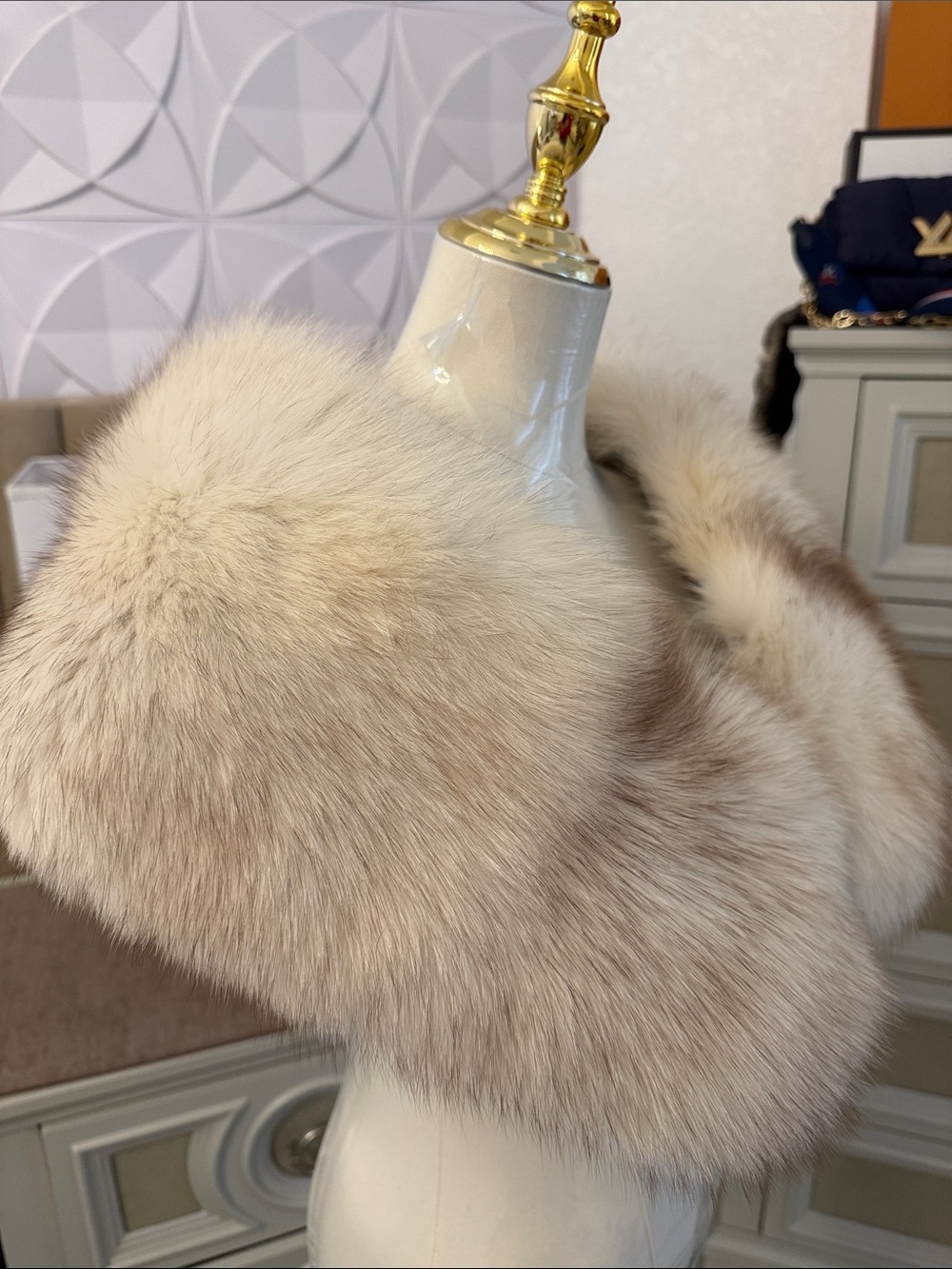 Saga furs blue fox fur shawl